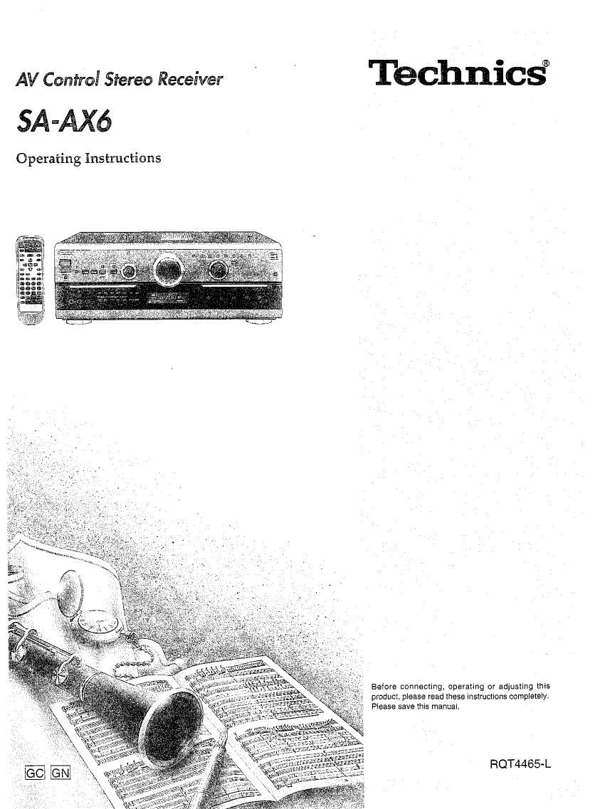 Technics SAAX 6 Owners Manual