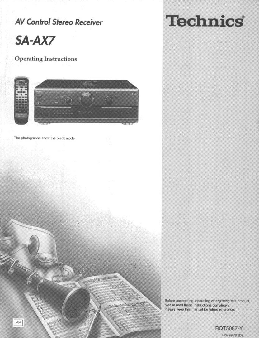 Technics SAAX 7 Owners Manual