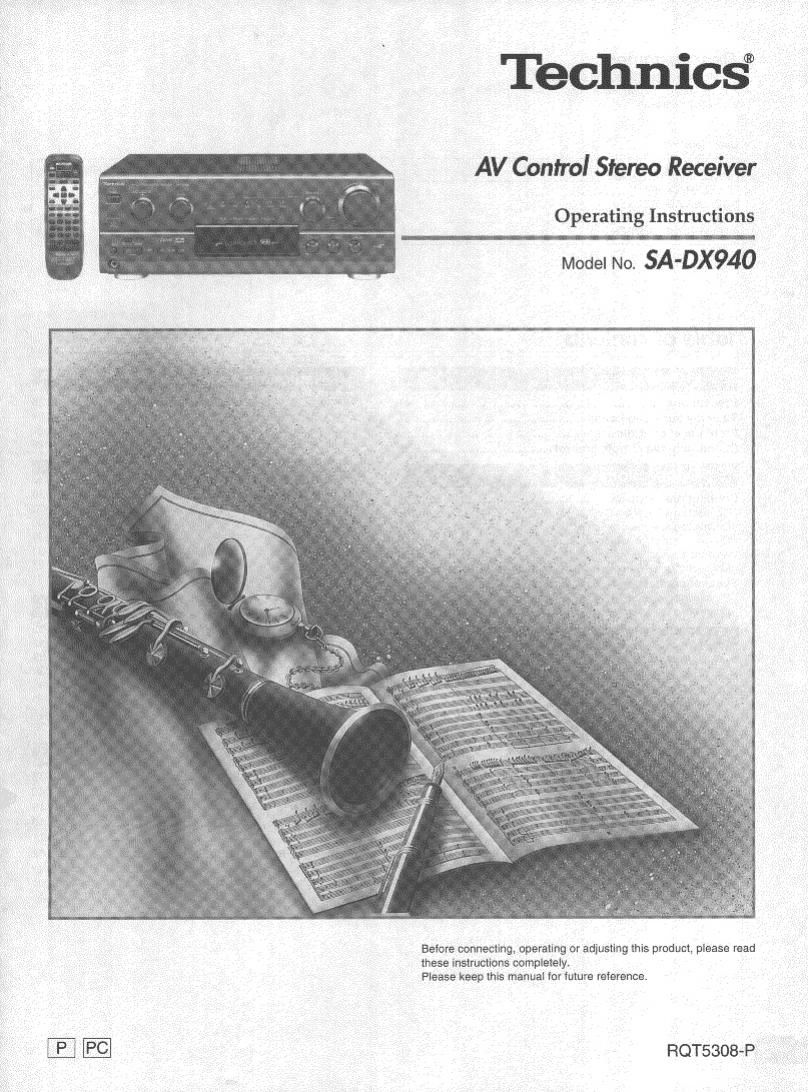 Technics SADX 940 Owners Manual