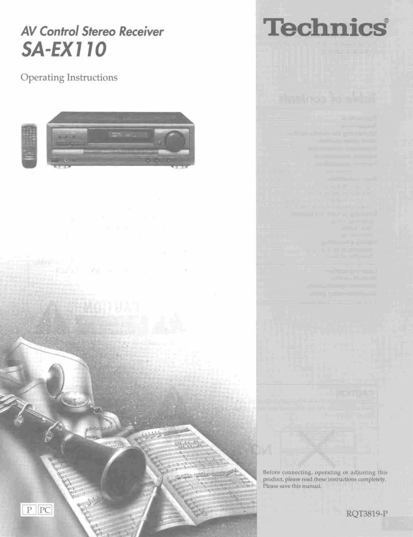 Technics SAEX 110 Owners Manual