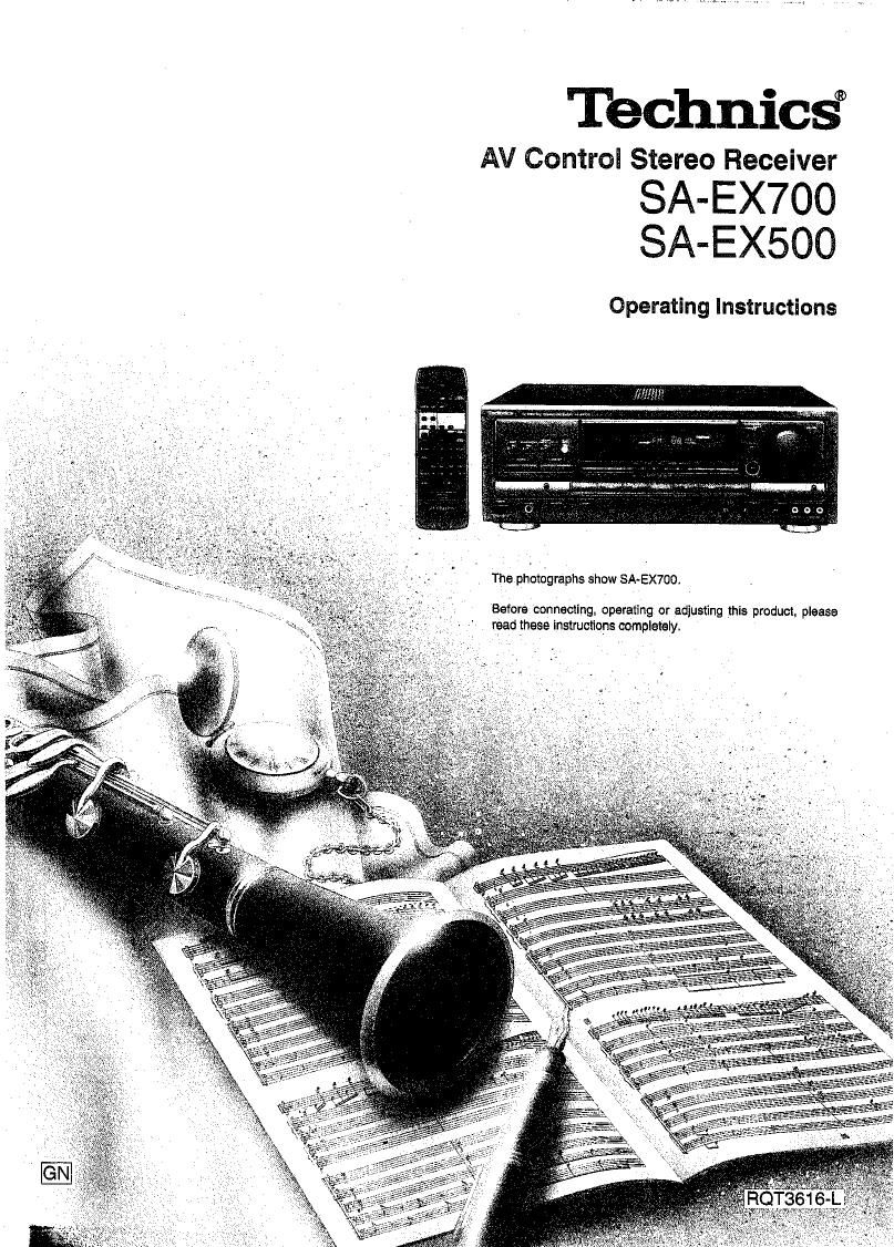 Technics SAEX 500 SAEX 700 Owners Manual