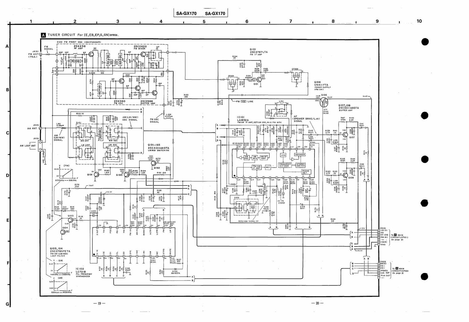 Technics SAGX 170 Schematics