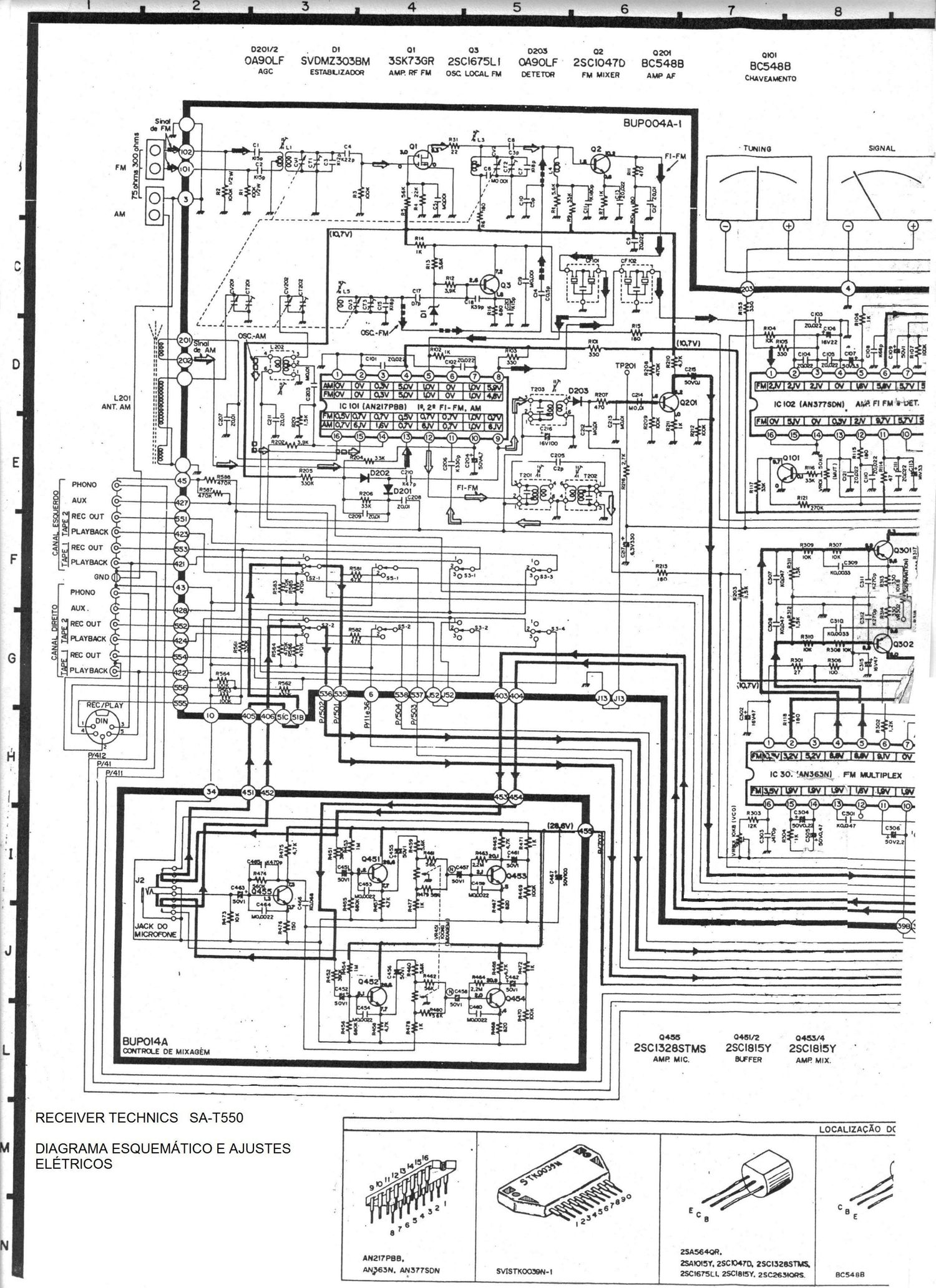 Technics SAT 550 Schematics