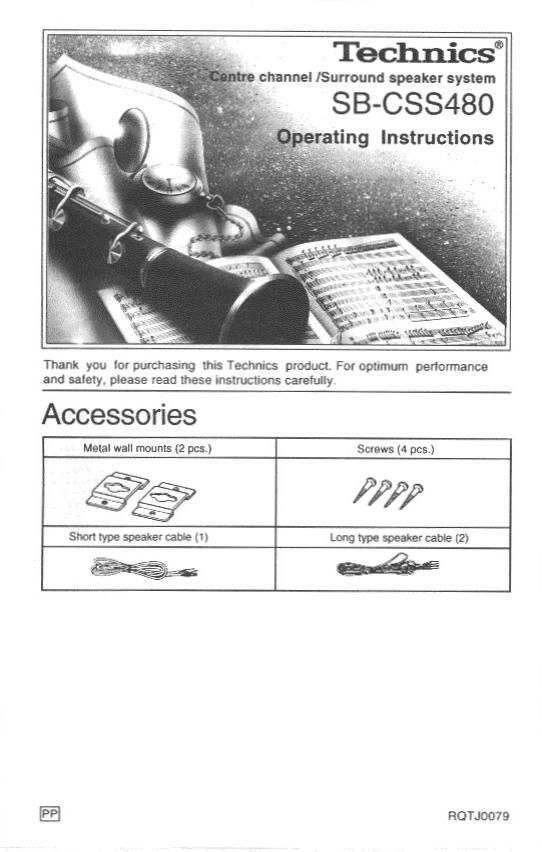 Technics SB CSS480 Owners Manual