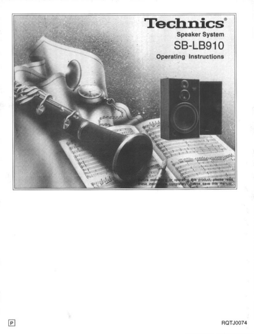 Technics SB LB910 Owners Manual