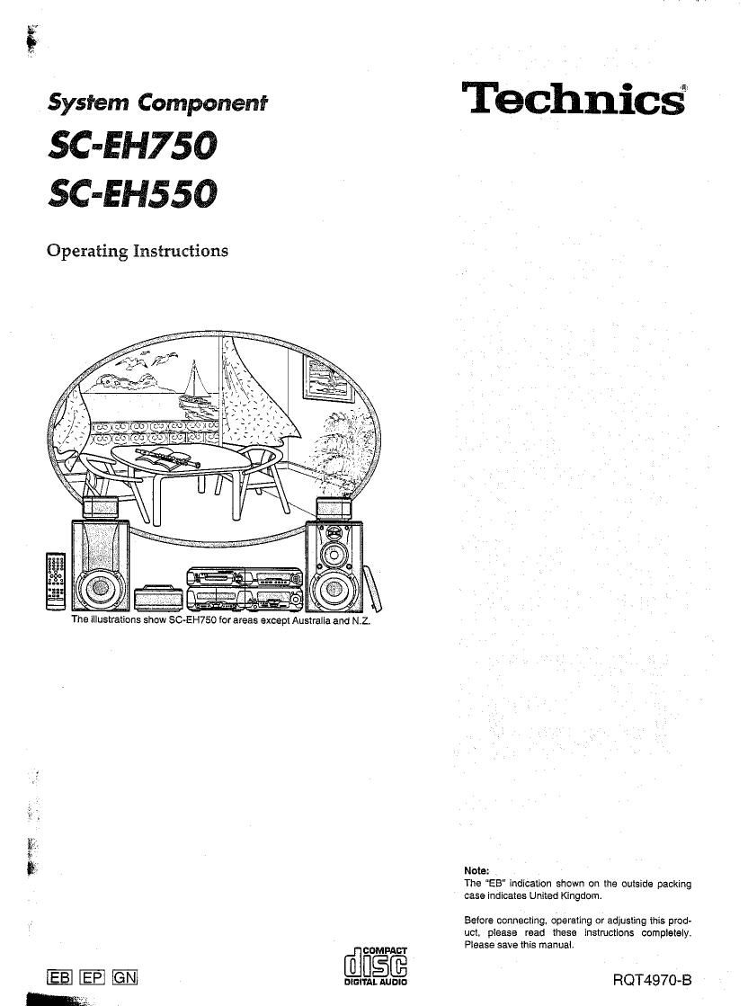Technics SCEH 550 Owners Manual