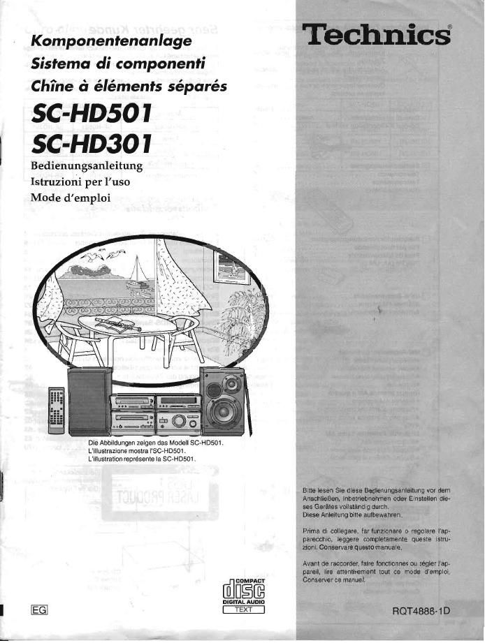 Technics SCHD 301 Owners Manual