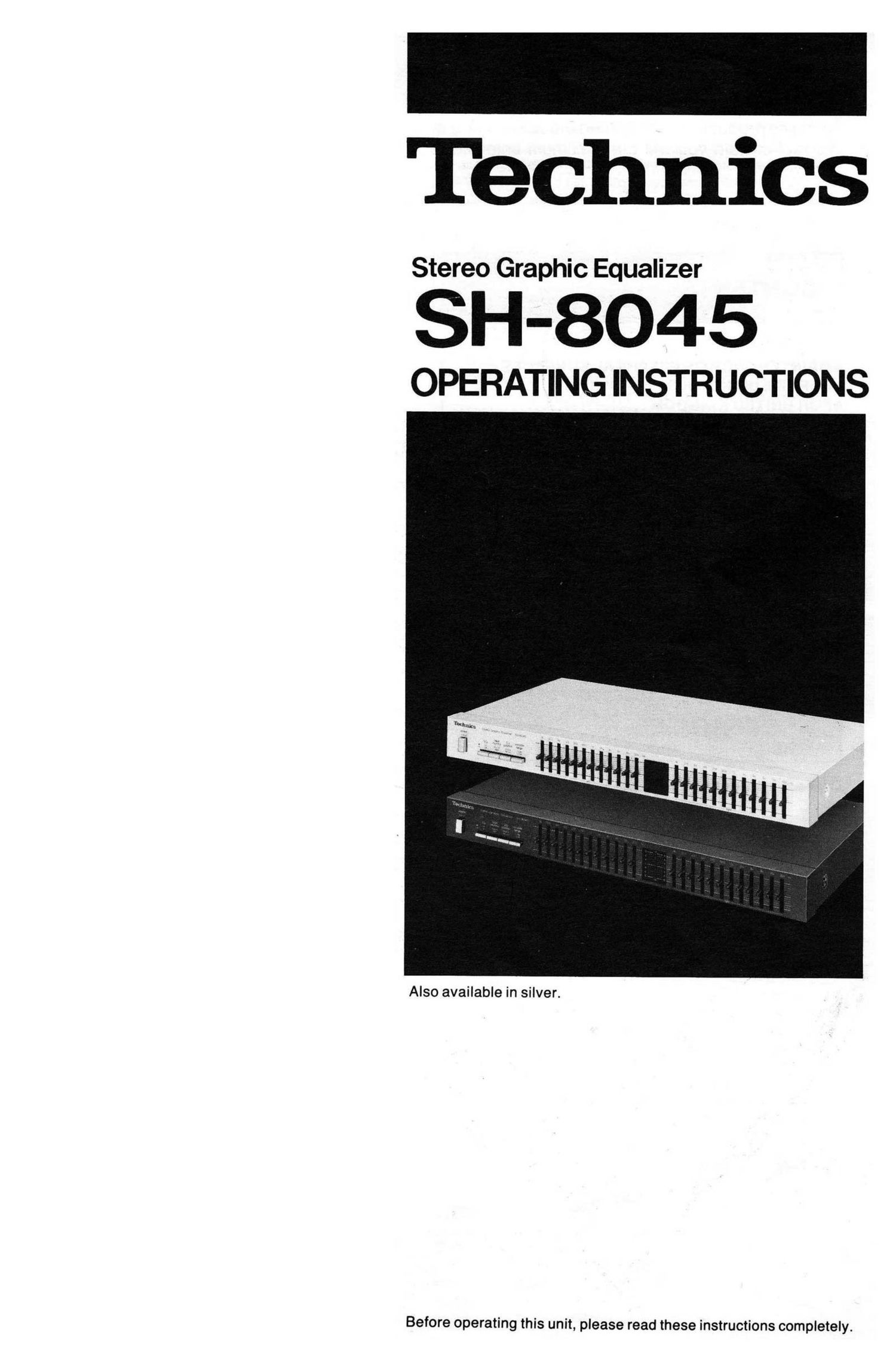 Technics SH 8045 Owners Manual