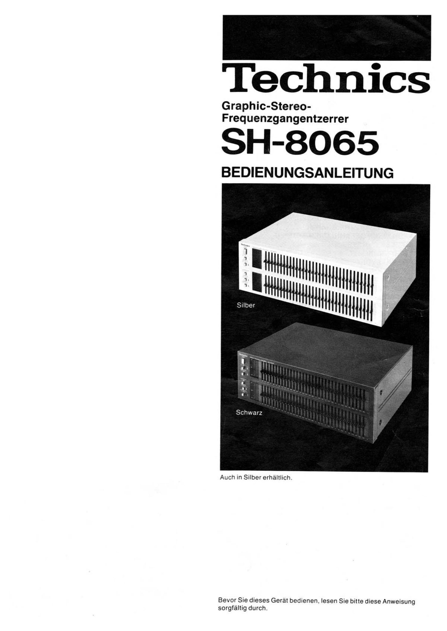 Technics SH 8065 Owners Manual