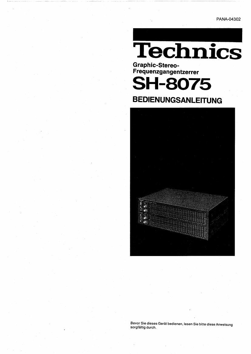Technics SH 8075 Owners Manual