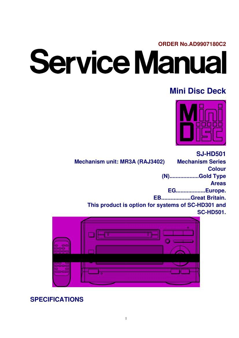 Technics SJHD 501 Service Manual