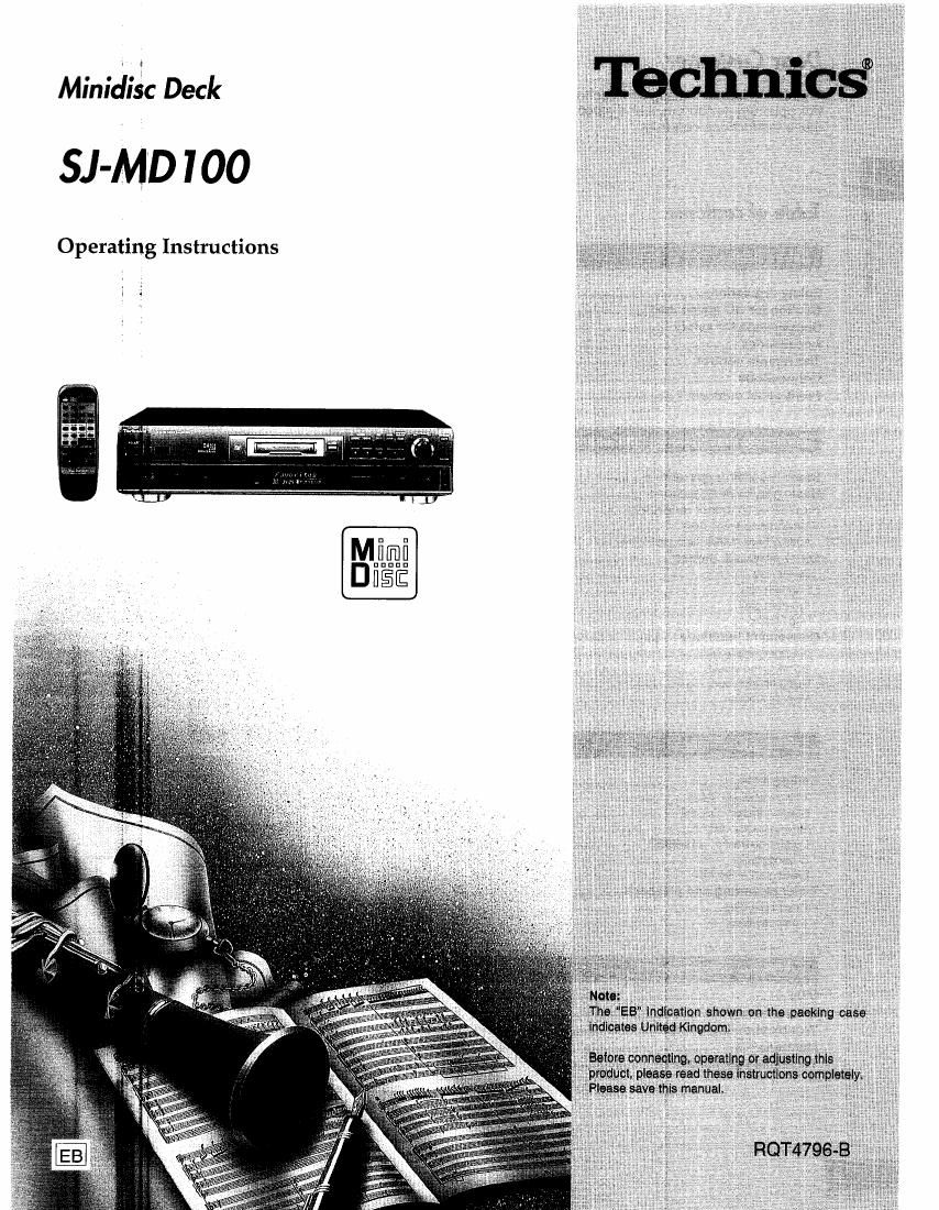 Technics SJMD 100 Owners Manual