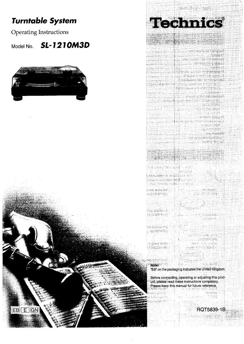 Technics SL 1200 M 3 D Owners Manual