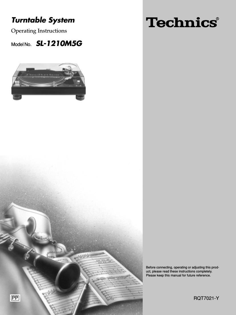 Technics SL 1210 M 5 G Owners Manual