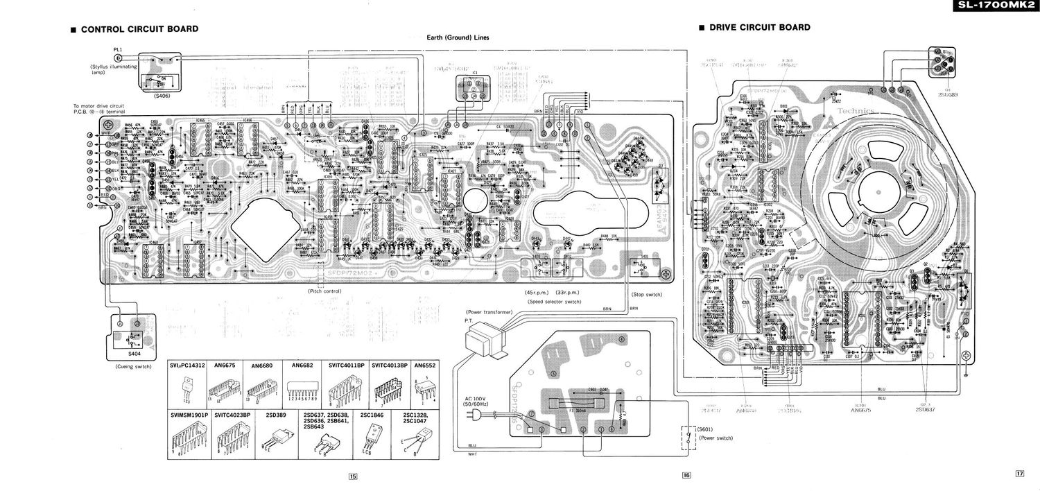 Technics SL 1700 MK2 Schematic Diagram