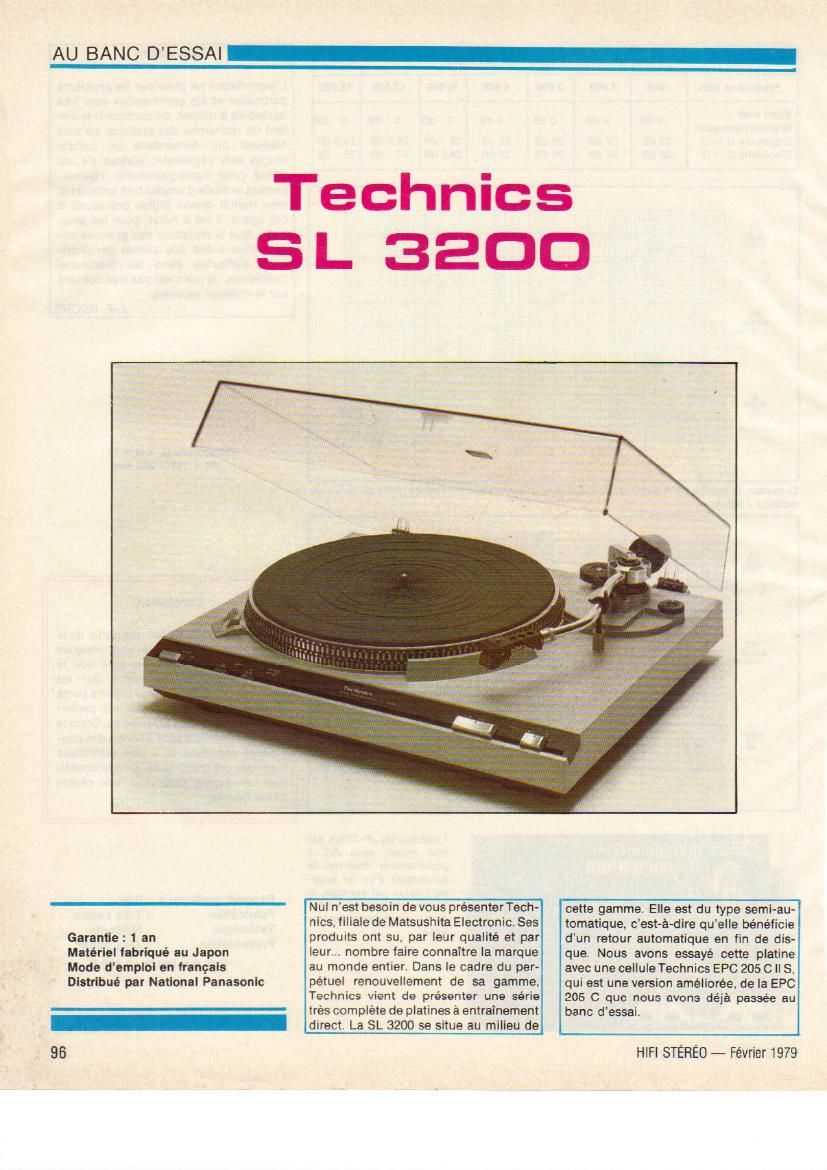 Technics SL 3200 Test