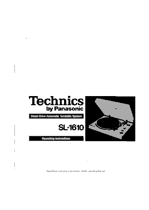 Audio Service Manuals - t / technics / technics-sl