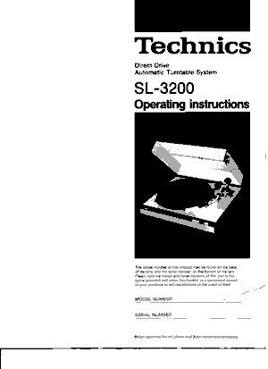 Audio Service Manuals - t / technics / technics-sl