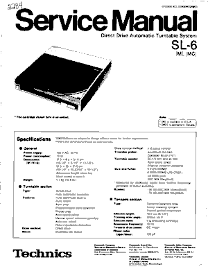 Audio Service Manuals - t / technics / technics-sl