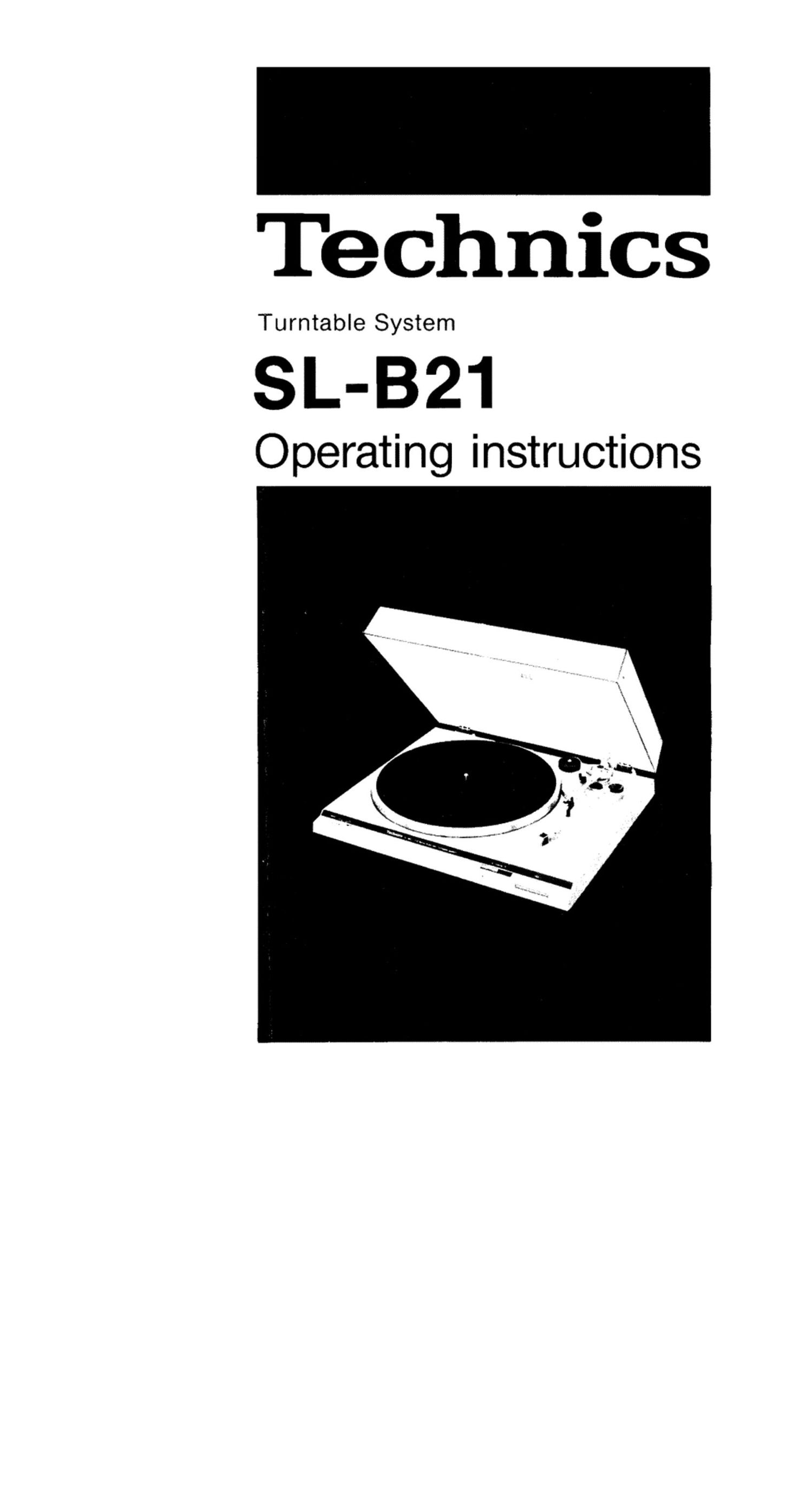 Technics SLB 21 Owners Manual