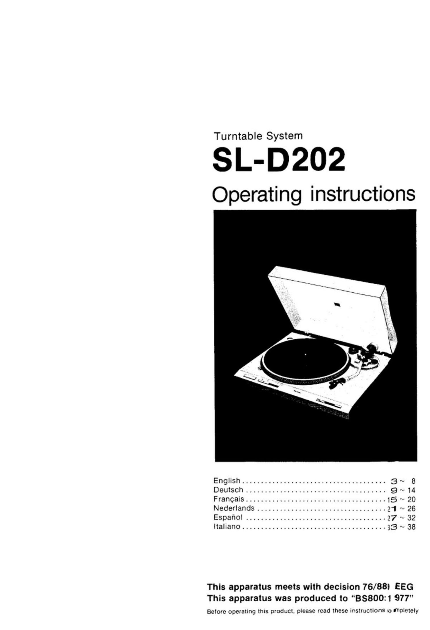 Technics SLD 202 Owners Manual