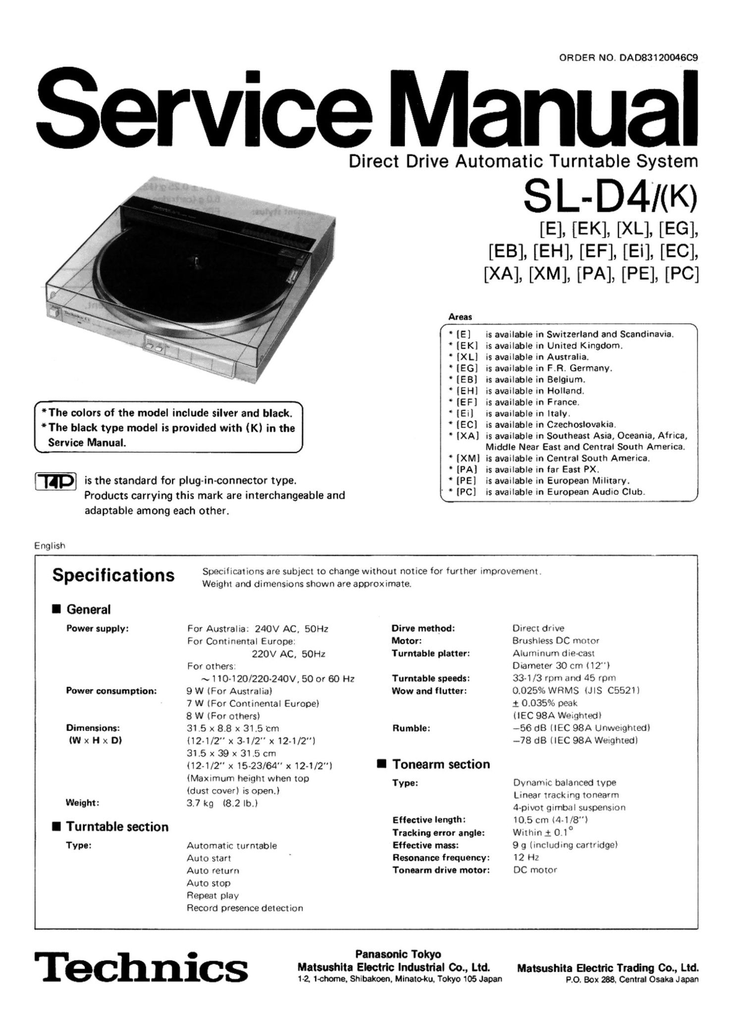 Technics SLD 4 Service Manual