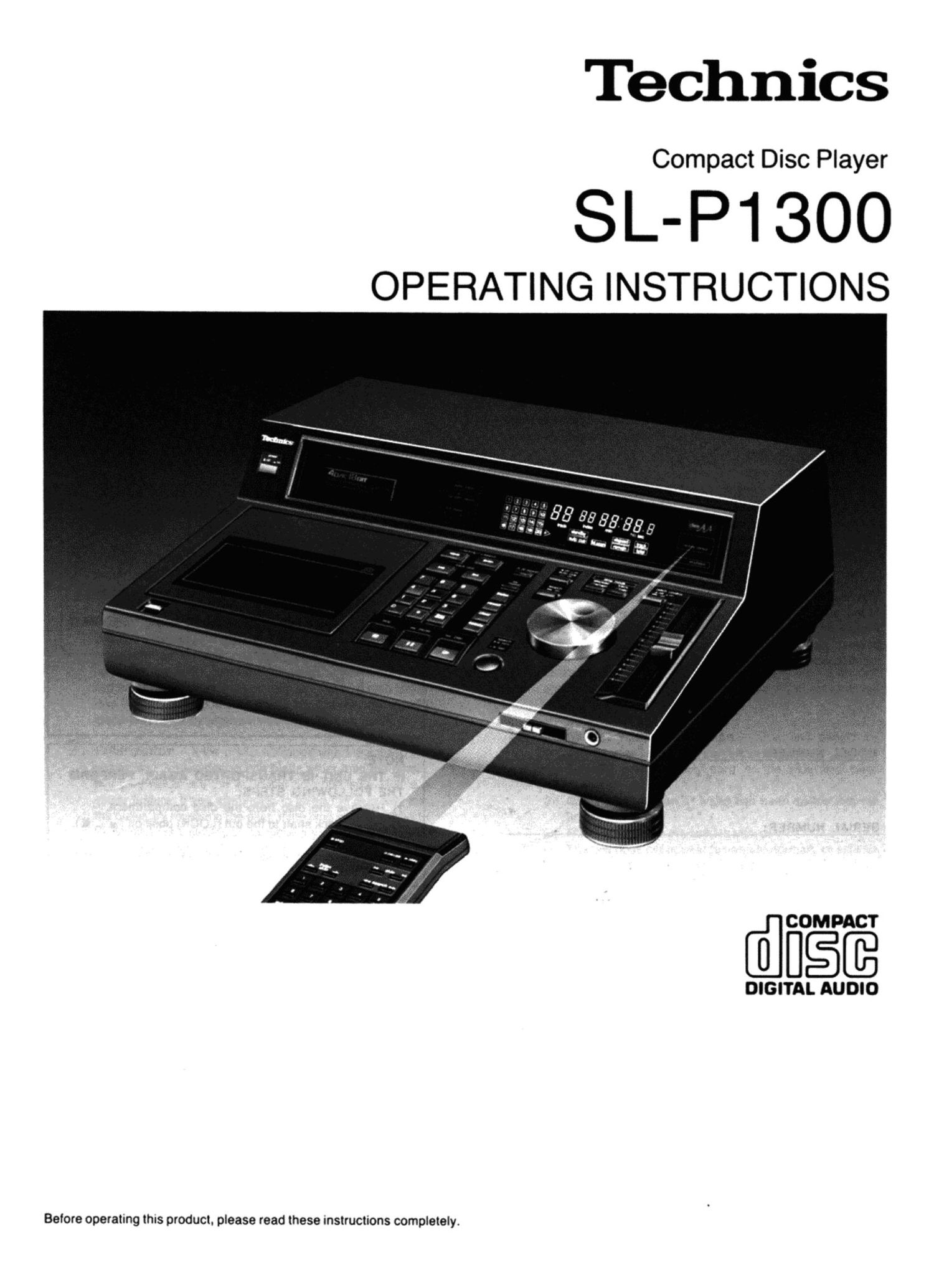 Technics SLP 1300 Owners Manual