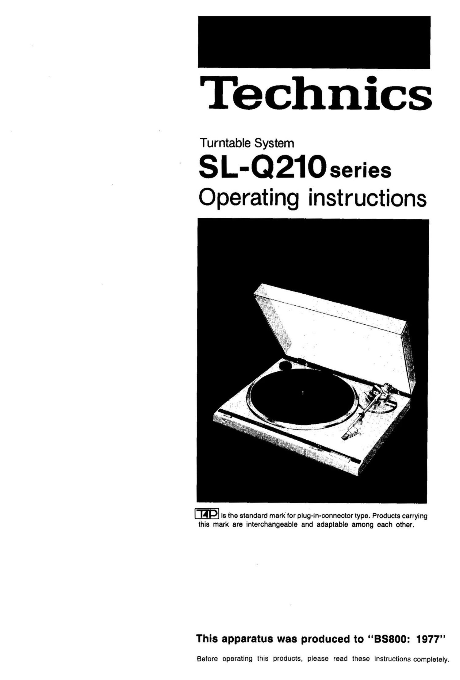 Technics SLQ 210 Owners Manual