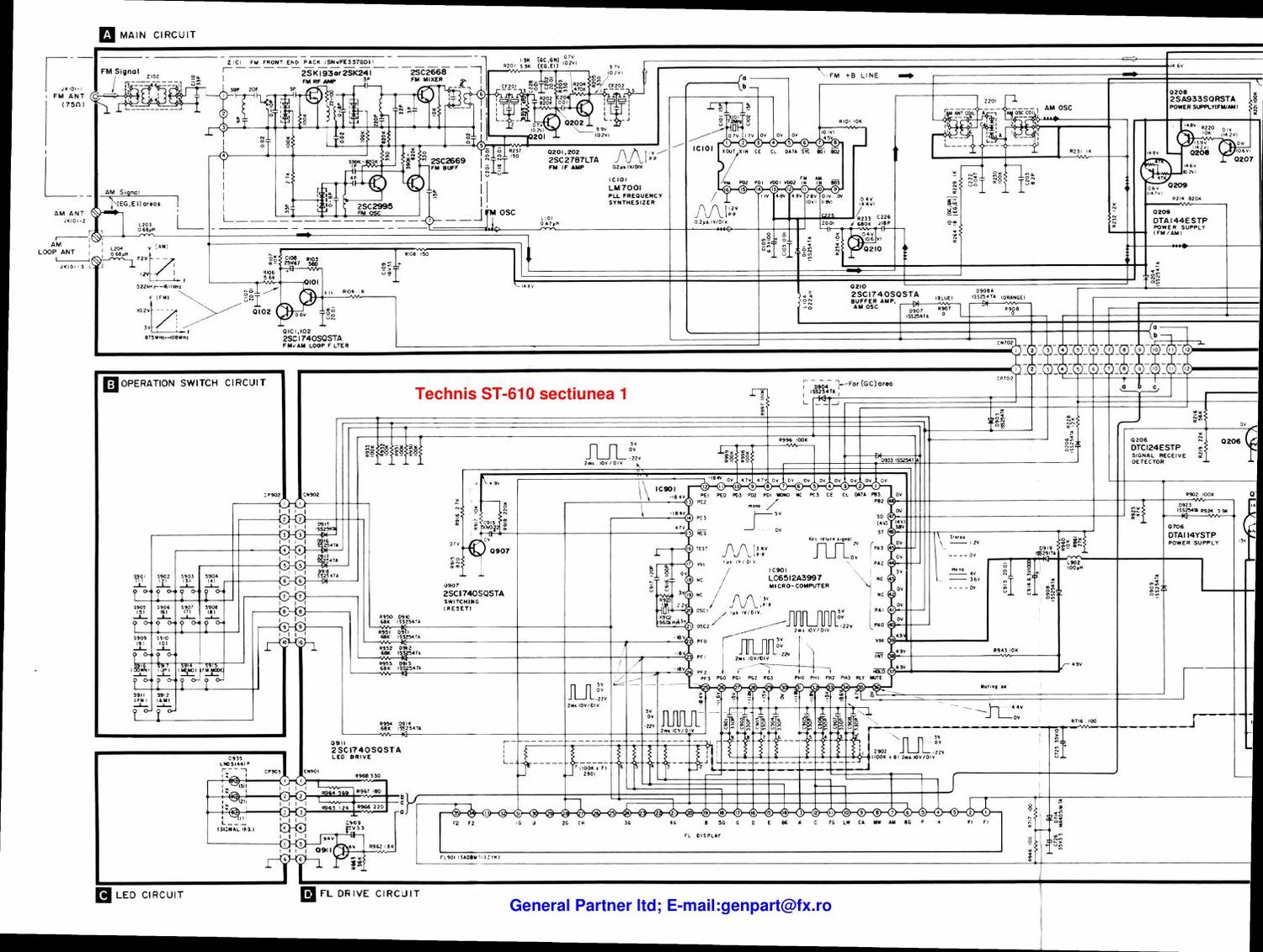 Technics ST 610 L Schematics