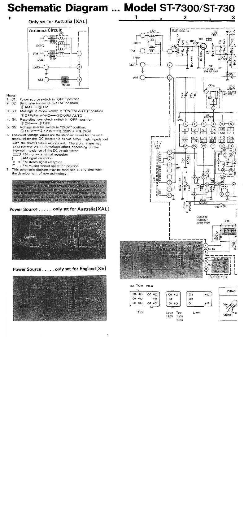 Technics ST 7300 Schematics