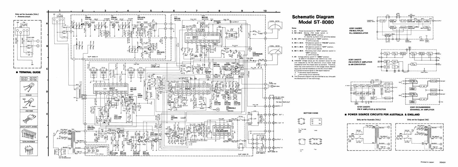 Technics ST 8080 Schematics