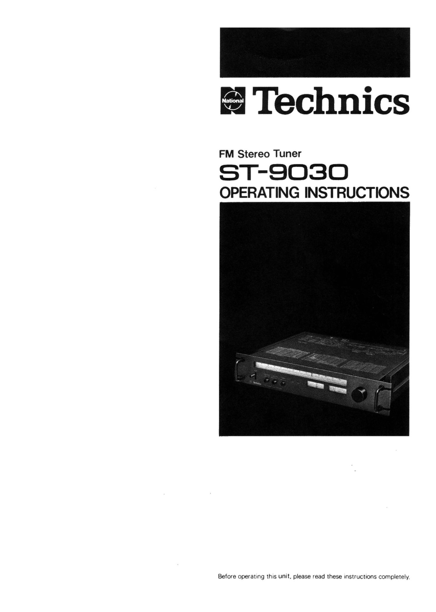 Technics ST 9030 Owners Manual