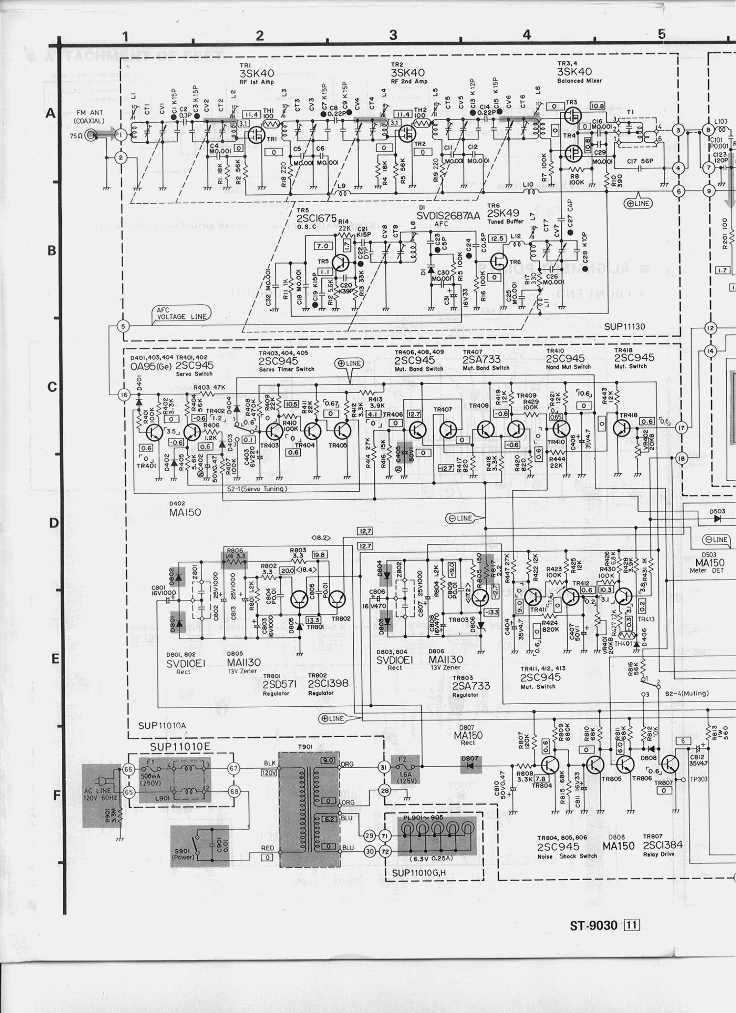 Technics ST 9030 Schematics