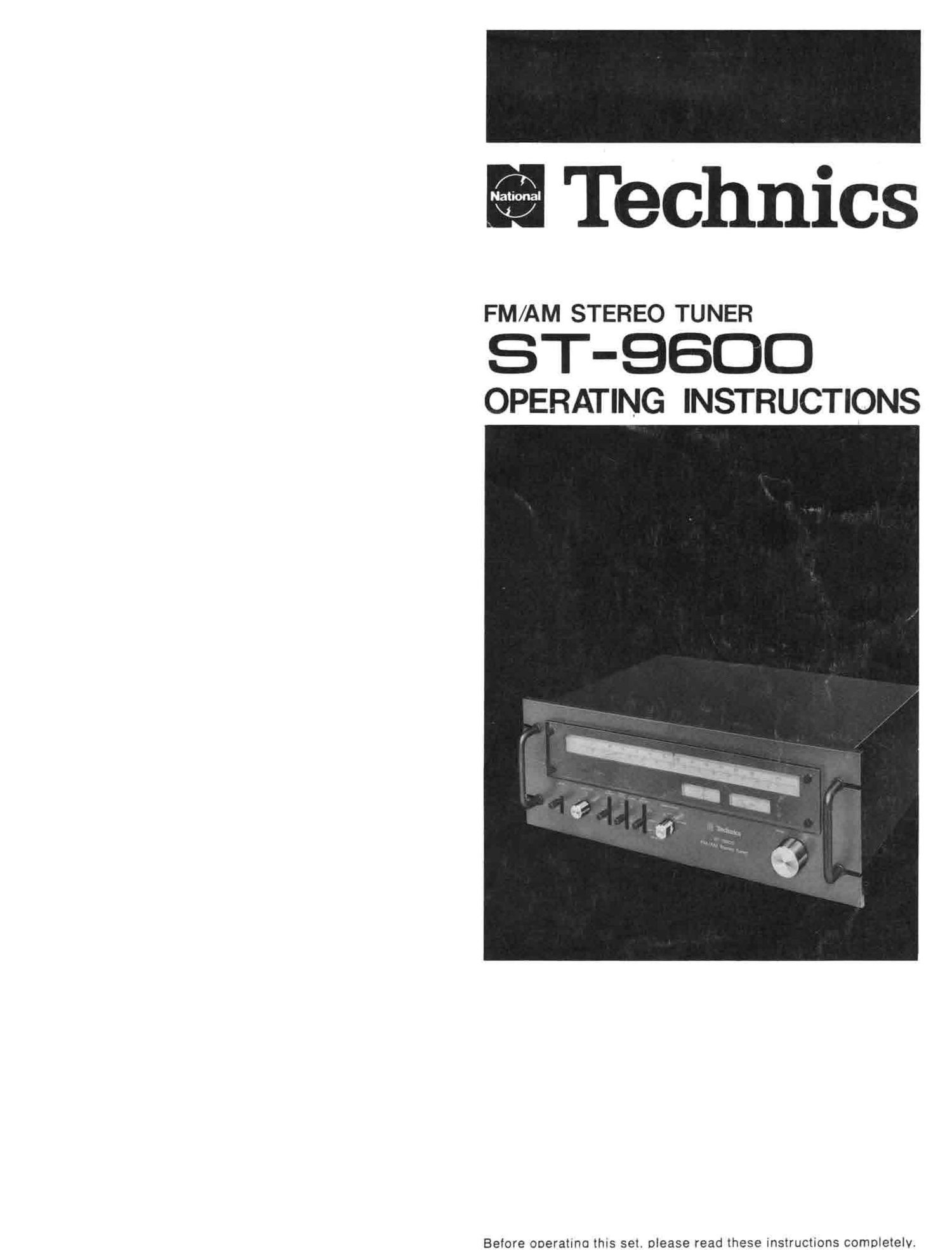 Technics ST 9600 Owners Manual