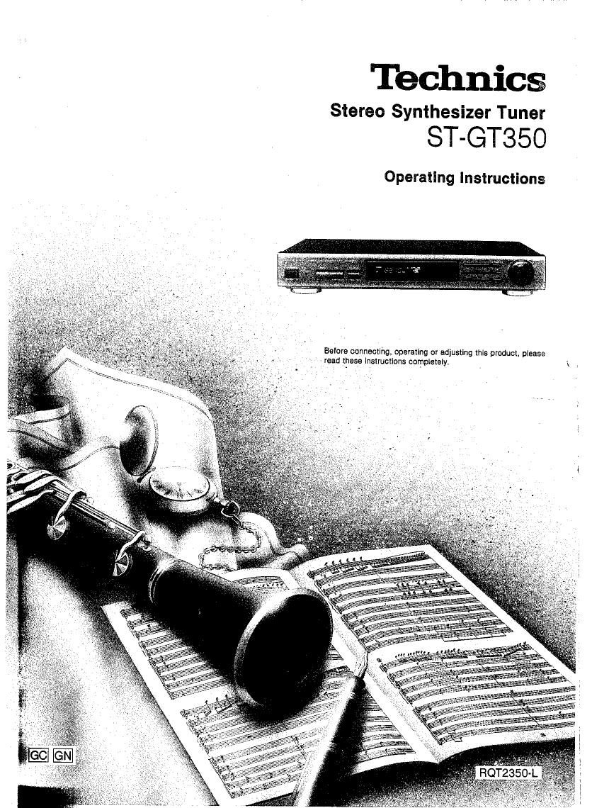 Technics ST GT 350 Owners Manual