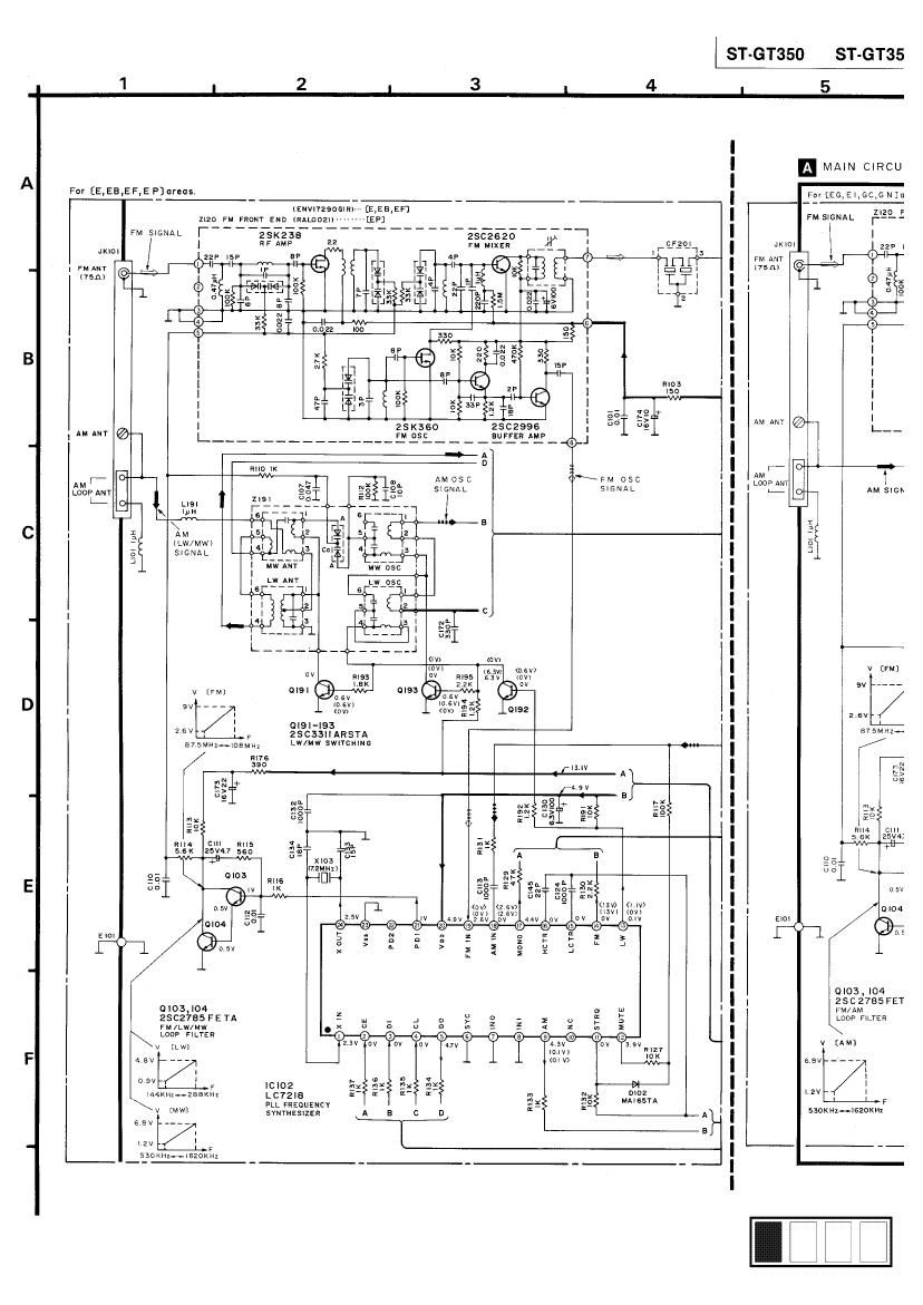 Technics ST GT 350 Schematics