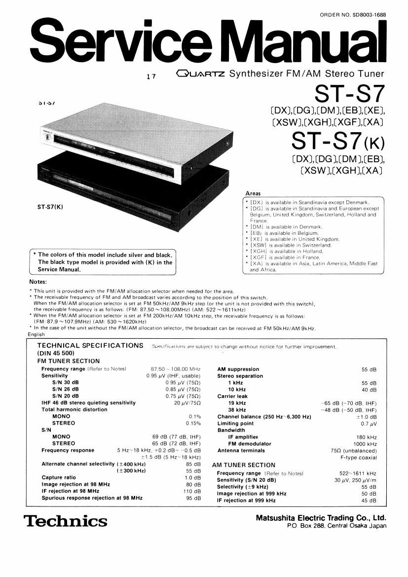 Technics STS 7 Service Manual