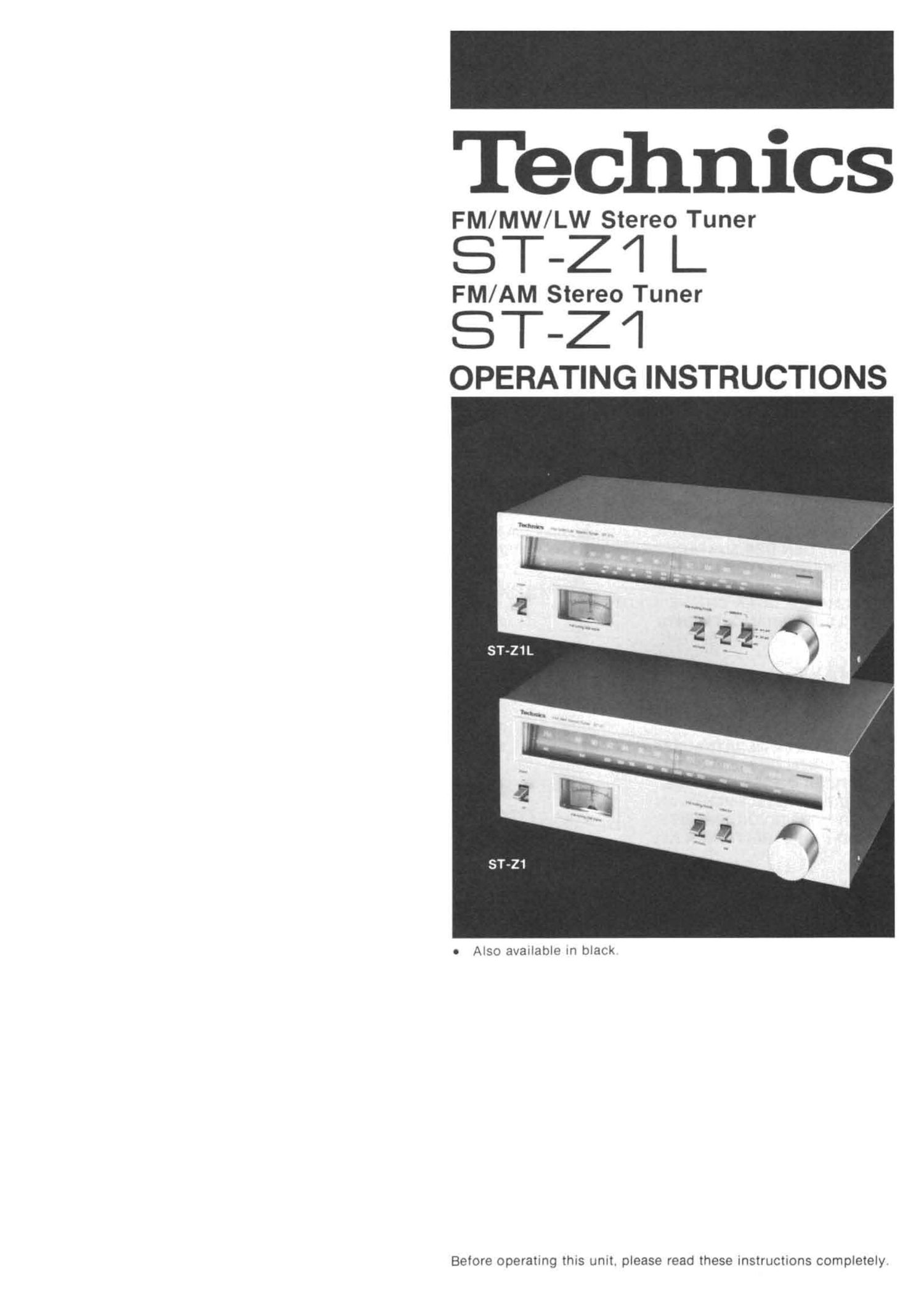 Technics STZ 1 L Owners Manual