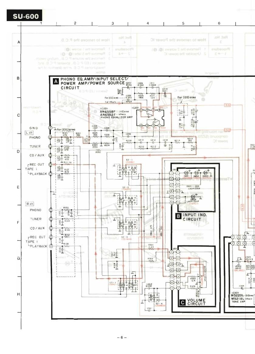 Technics SU 600 Schematics