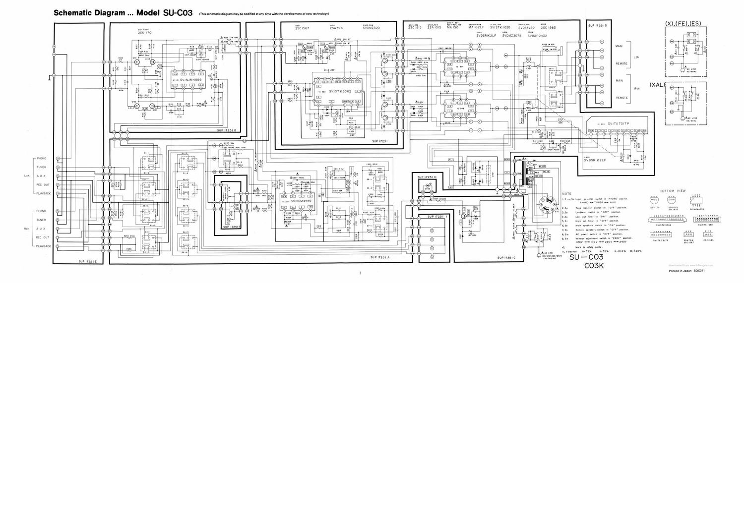 Technics SUC 03 Schematics