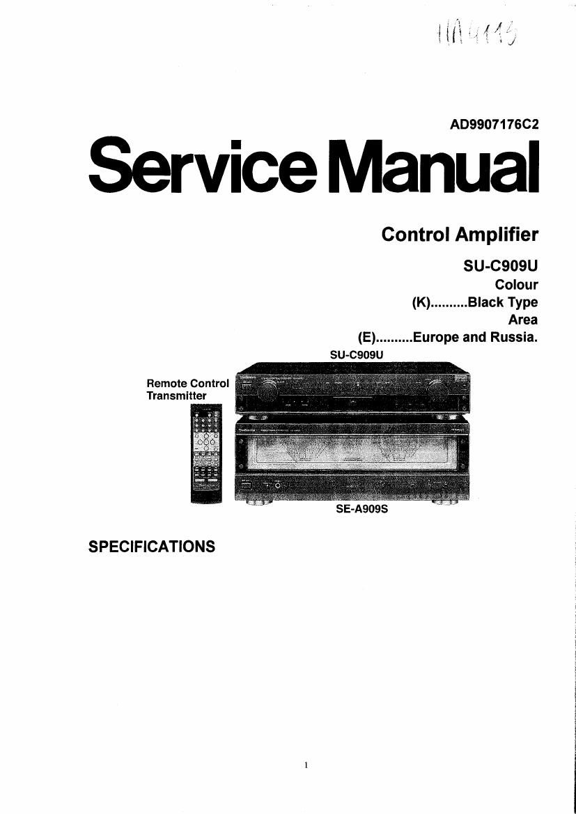 Technics SUC 909 U Service Manual