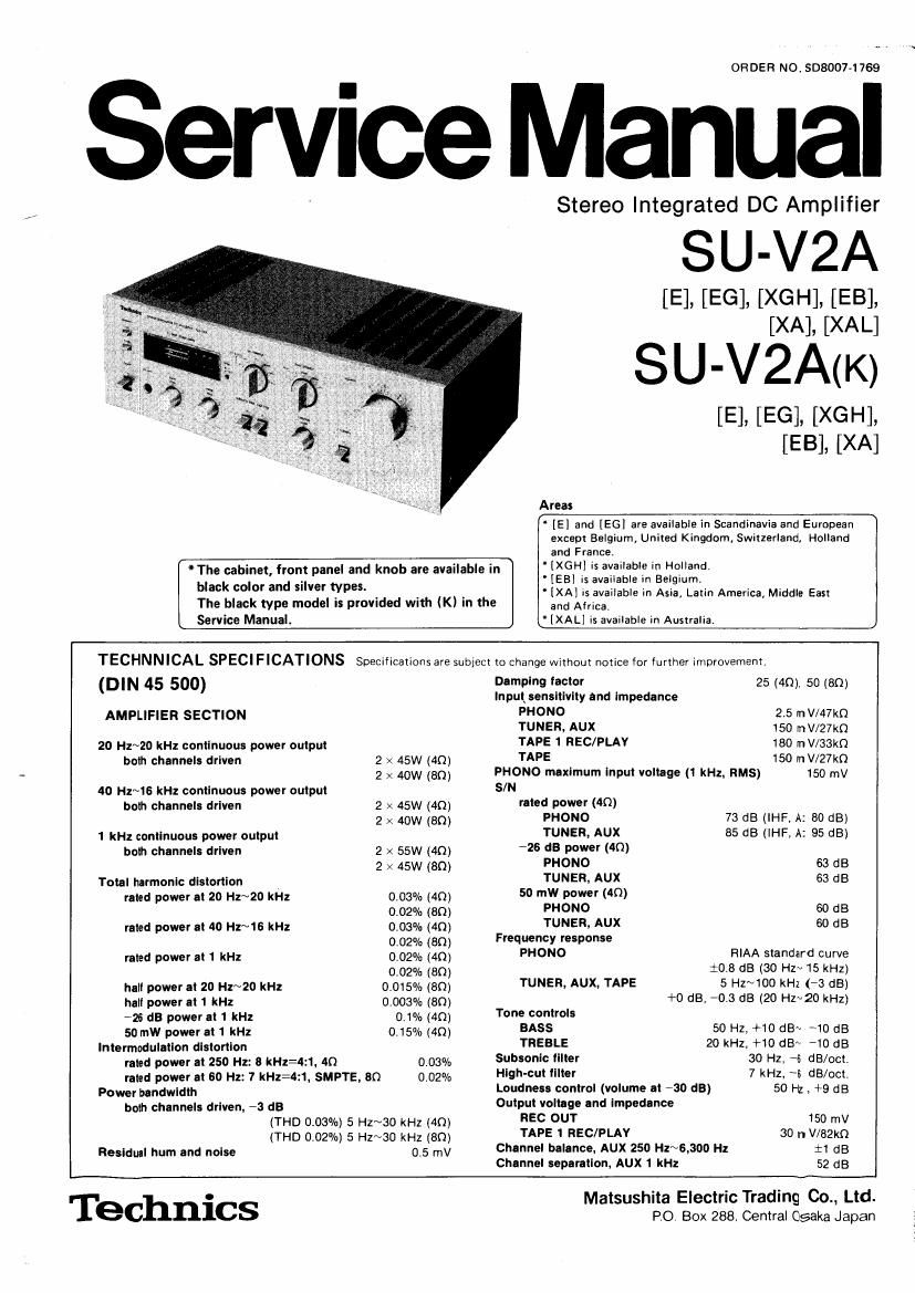 Technics SUV 2 A Service Manual