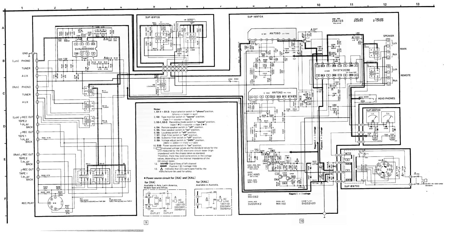 Technics SUZ 2 Schematics