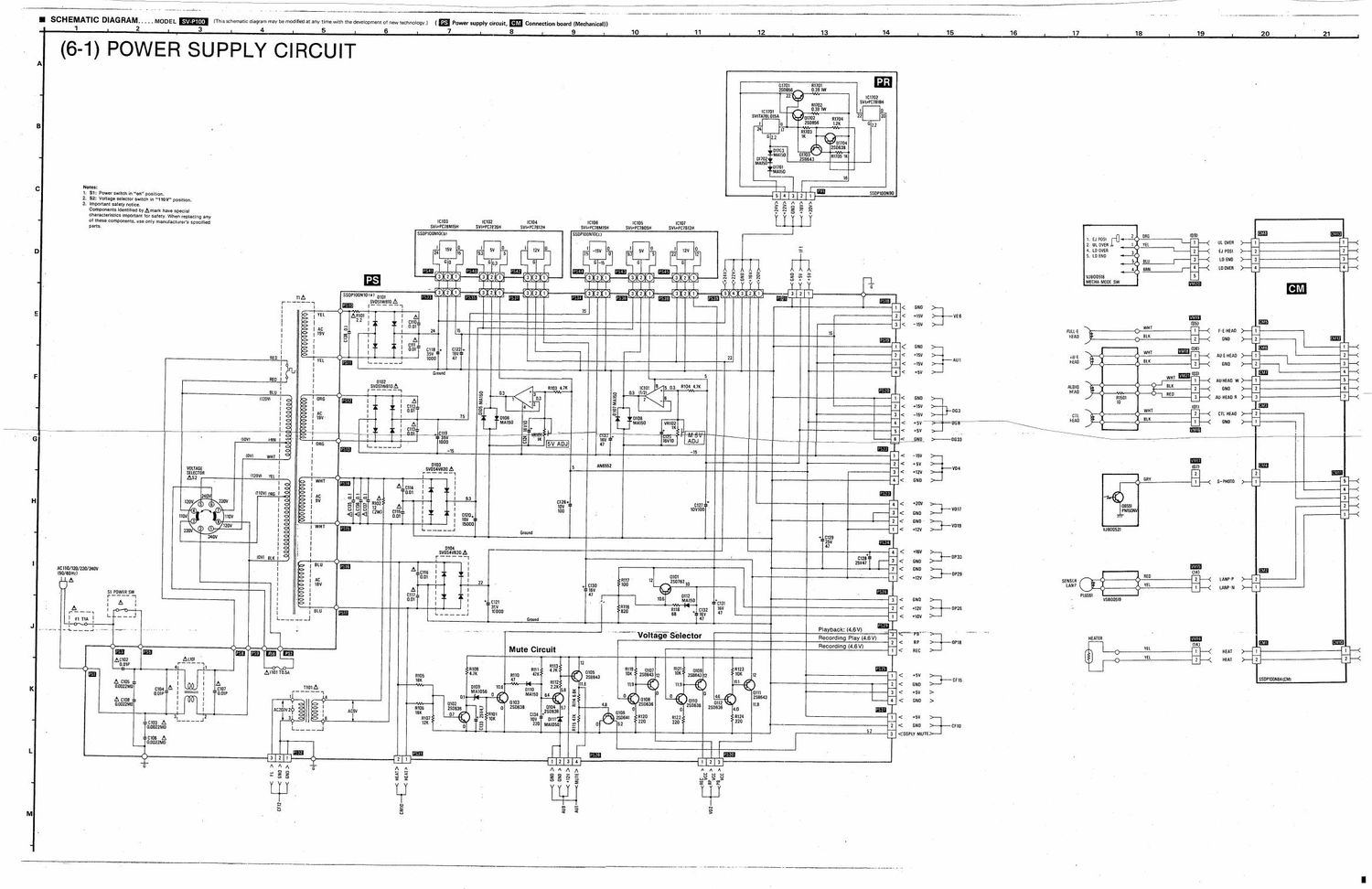 Technics SVP 100 Schematics