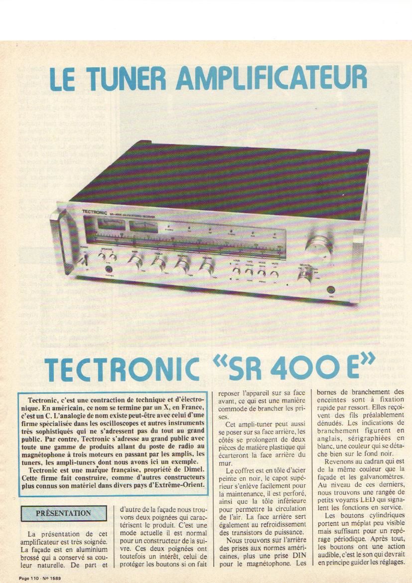 Tectronic SR 400E Test