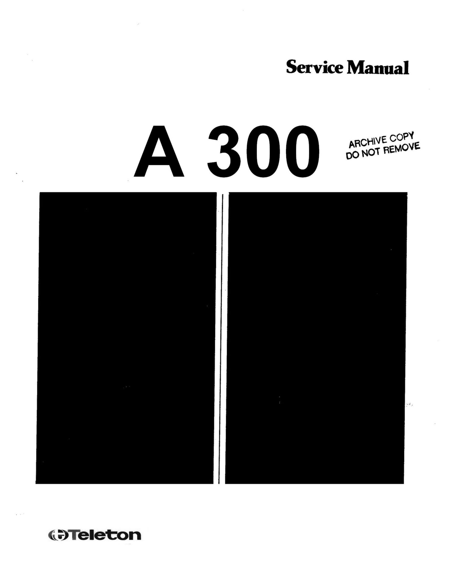 Teleton A300 Service Manual
