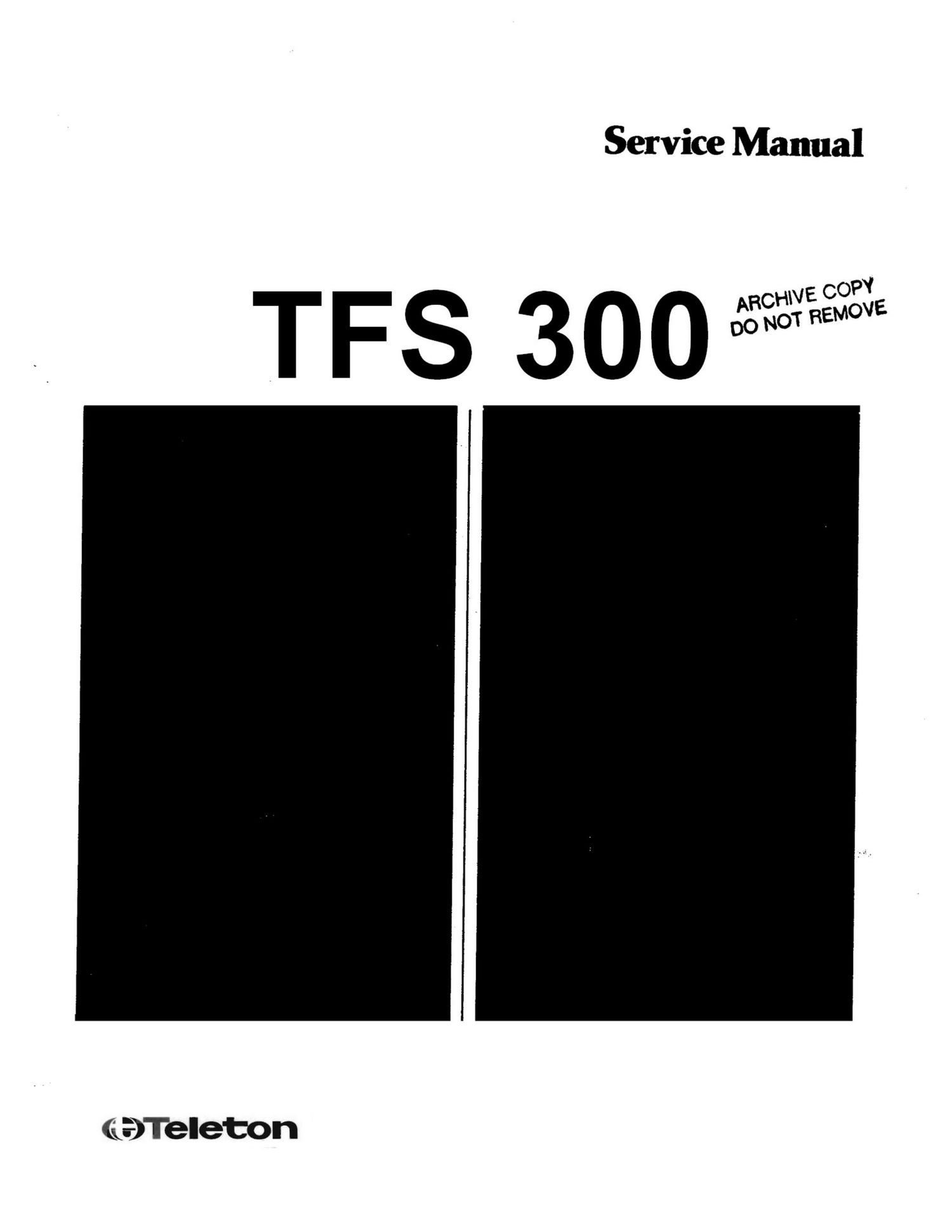 Teleton TFS 300 Service Manual