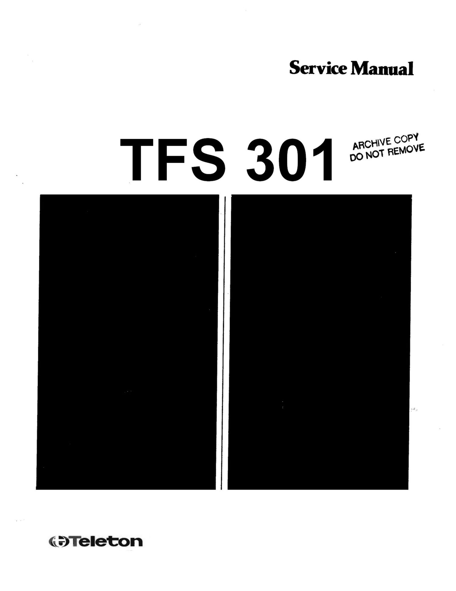 Teleton TFS 301 Service Manual