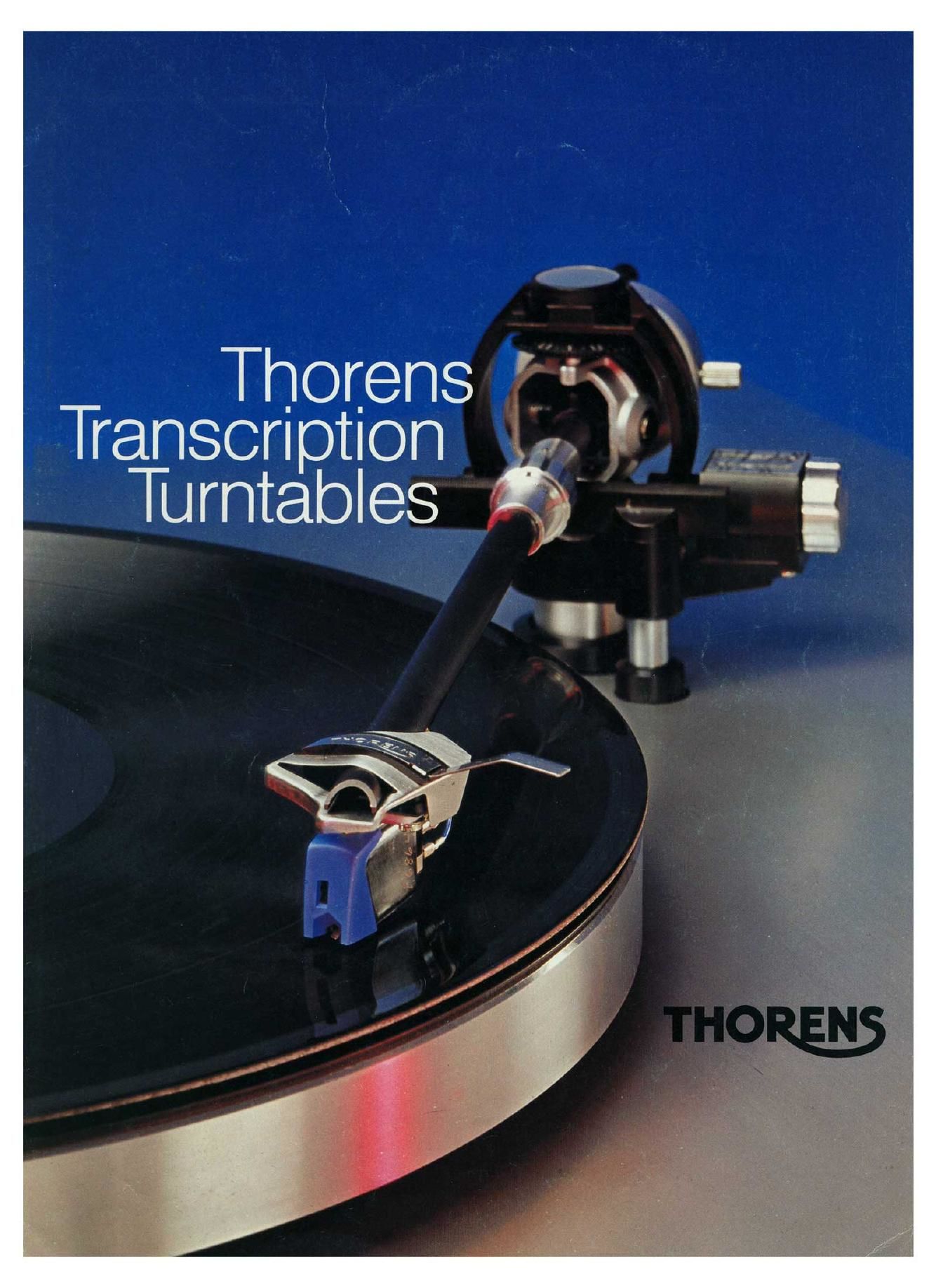 thorens catalogue transcriotion turntables