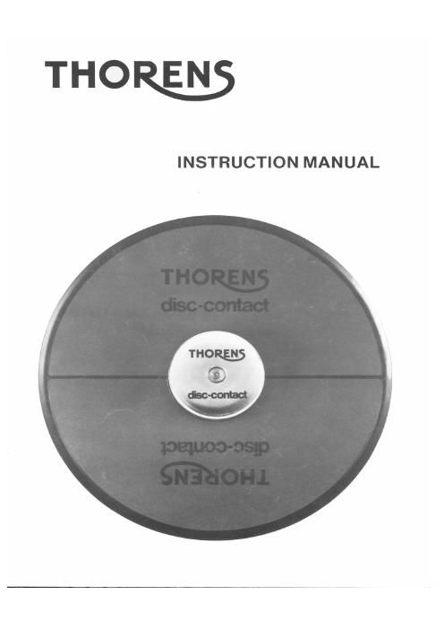 thorens disc contact owners manual